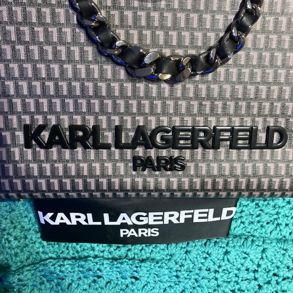 Karl Lagerfeld Paris Savoie Monagram Leather Tote Nwt - Picture 8 of 11